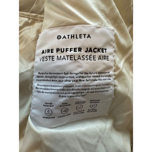 Athleta Aire Puffer Jacket in Color Bone Women's Plus 2X - Picture 9 of 10